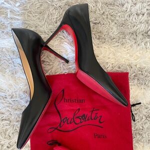 CHRISTIAN LOUBUTIN BLACK PUMP HIGH HEEL SHOES